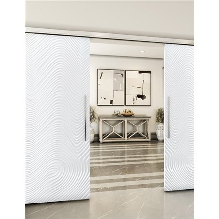 Holzschiebetür Slim-Line - Weiss 3D Model 3045