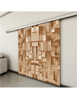 Holzschiebetür Slim-Line - Holzkunst  Model 3001-3