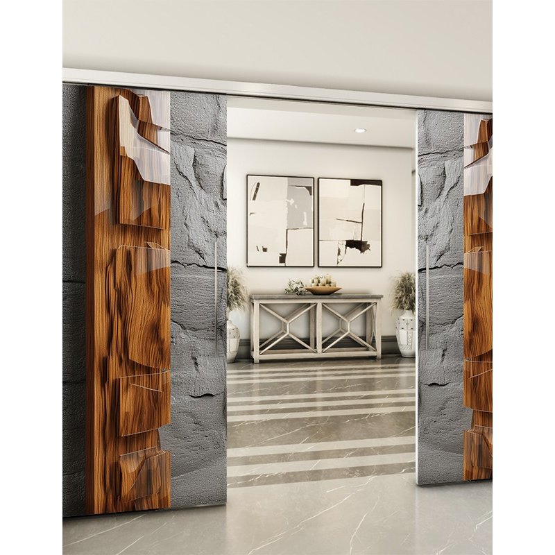 Holzschiebetür Slim-Line - Holzkunst Model 3076 Holzschiebetür Slim-Line - Holzkunst Model 3076