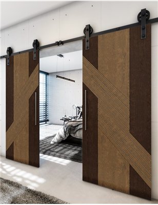 Holzschiebetür Barn-Line - Holz-Mix Model 4019