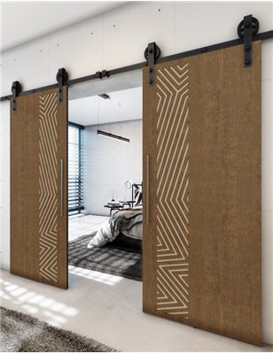 Holzschiebetür Barn-Line - Holz-Mix Model 4070