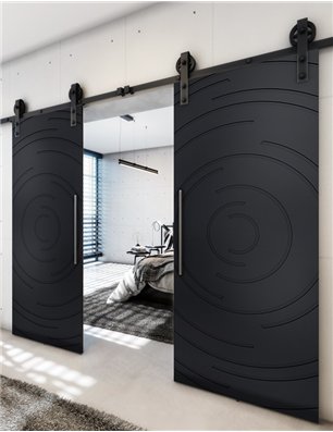 Holzschiebetür Barn-Line - Schwarz  Model 4046