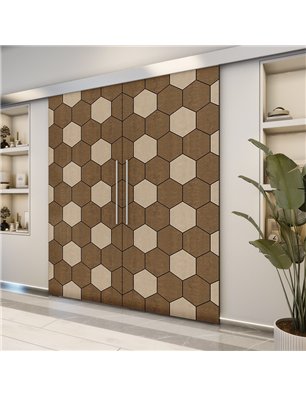 Holzschiebetür Eco-Line - Holz-Mix  Model 4018-2