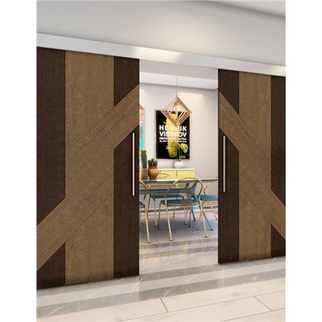 Holzschiebetür Eco-Line - Holz-Mix Model 4019