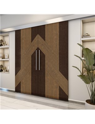Holzschiebetür Eco-Line - Holz-Mix  Model 4019-2