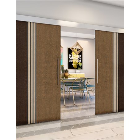 Holzschiebetür Eco-Line - Holz-Mix Model 4028