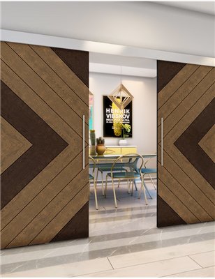 Holzschiebetür Eco-Line - Holz-Mix Model 4038