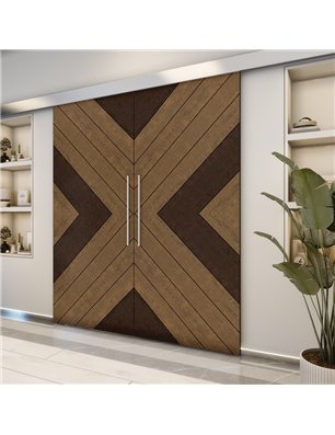 Holzschiebetür Eco-Line - Holz-Mix  Model 4038-2