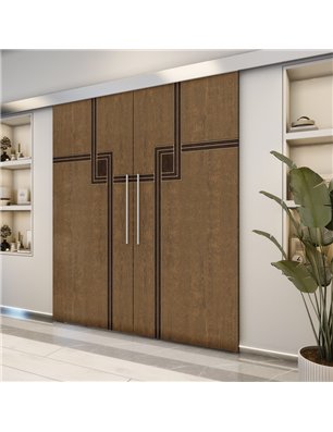 Holzschiebetür Eco-Line - Holz-Mix  Model 4059-2