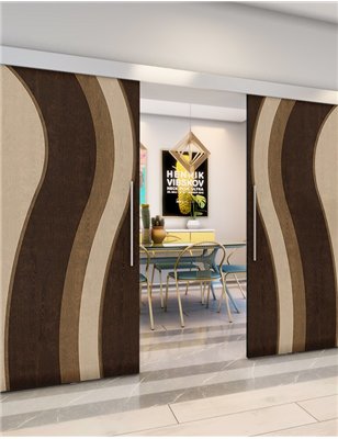 Holzschiebetür Eco-Line - Holz-Mix Model 4064