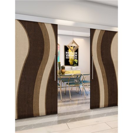 Holzschiebetür Eco-Line - Holz-Mix Model 4064