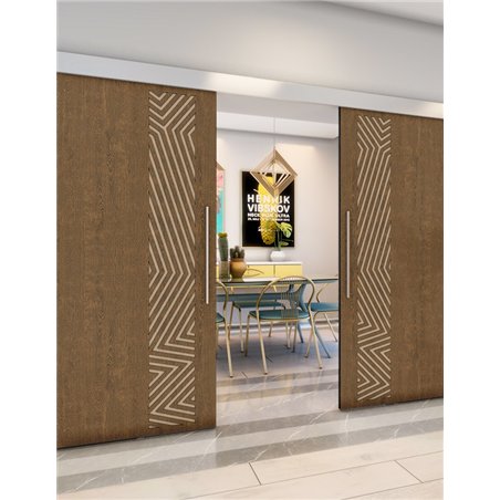 Holzschiebetür Eco-Line - Holz-Mix Model 4070