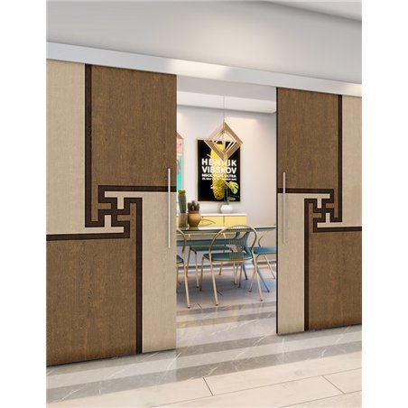 Holzschiebetür Eco-Line - Holz-Mix Model 4071