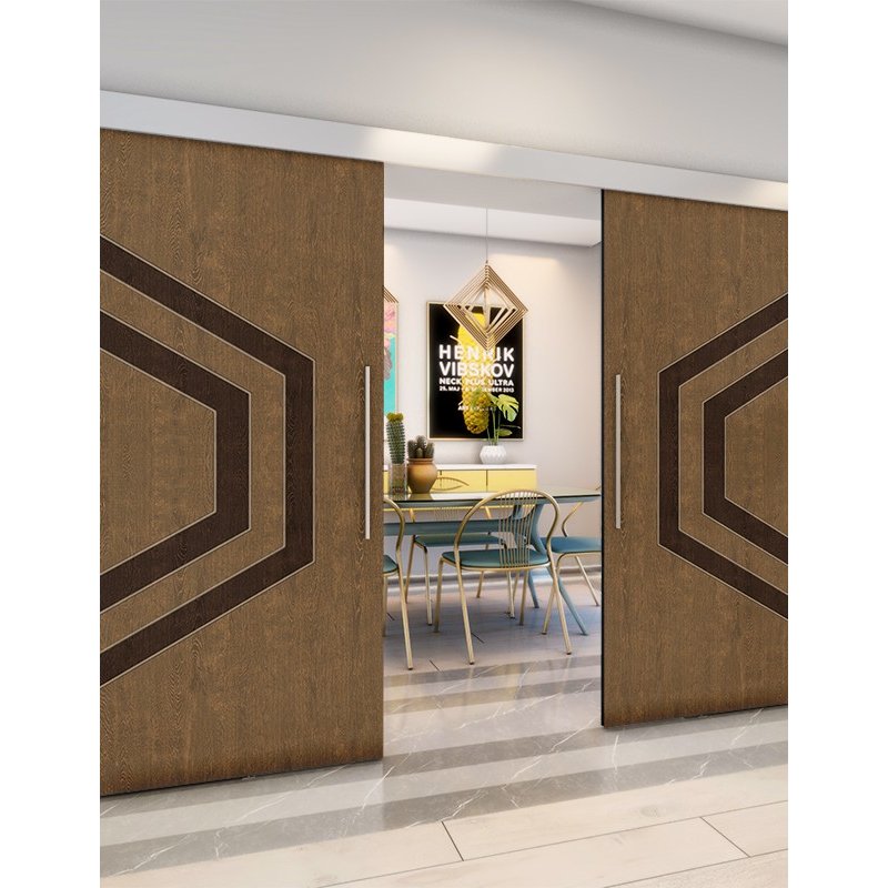 Holzschiebetür Eco-Line - Holz-Mix Model 4072 Holzschiebetür Eco-Line - Holz-Mix Model 4072