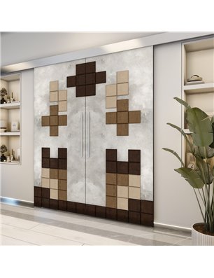 Holzschiebetür Eco-Line - Holz-Mix  Model 4081-2