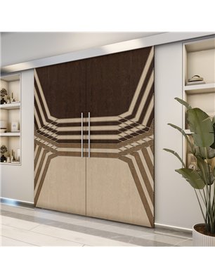 Holzschiebetür Eco-Line - Holz-Mix  Model 4085-2
