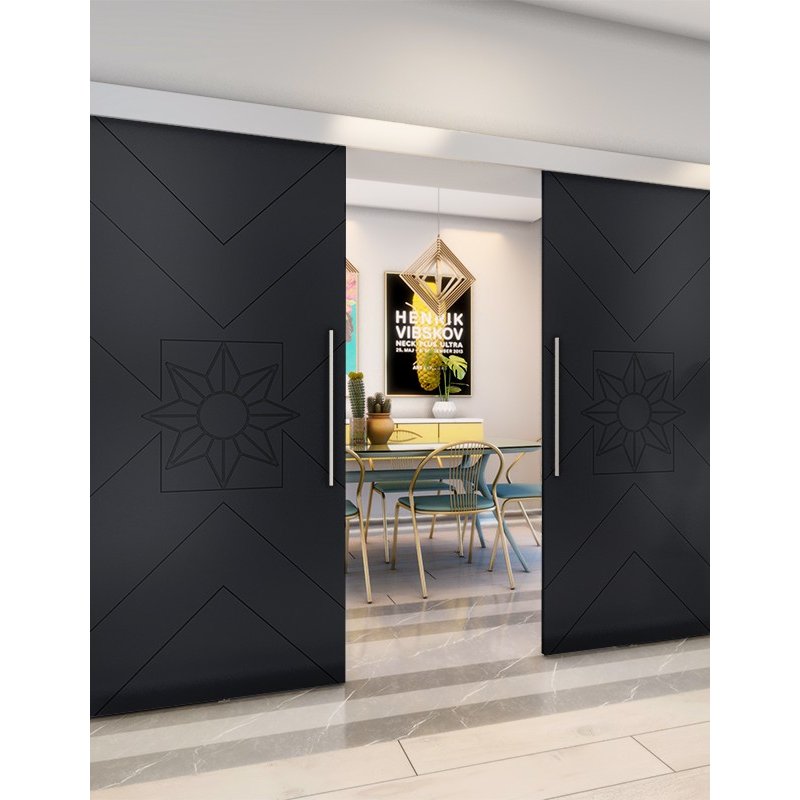 Holzschiebetür Eco-Line - Schwarz Model 4082 Holzschiebetür Eco-Line - Schwarz Model 4082