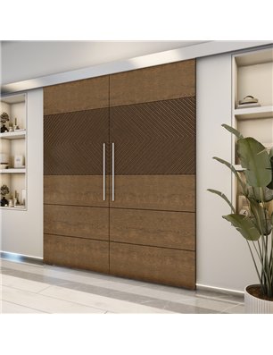 Holzschiebetür Eco-Line - Nussbaum  Model 4020-2