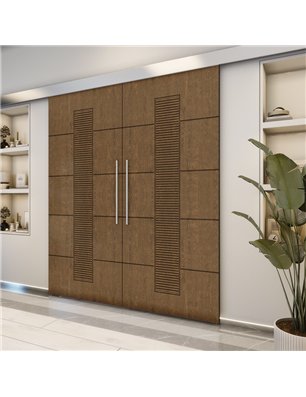 Holzschiebetür Eco-Line - Nussbaum  Model 4067-2