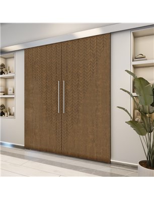 Holzschiebetür Eco-Line - Nussbaum  Model 4078-2
