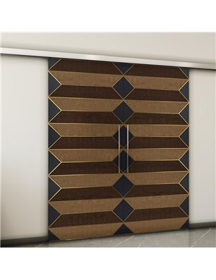 Holzschiebetür Slim-Line - Holz-Mix  Model 4008-2