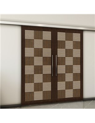 Holzschiebetür Slim-Line - Holz-Mix  Model 4015-2