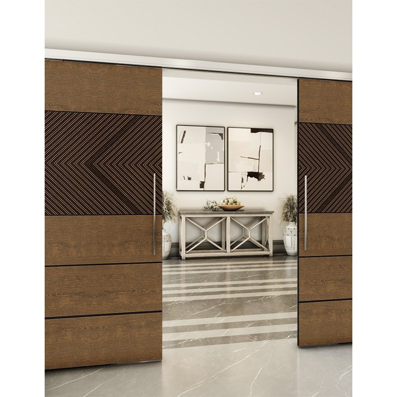 Holzschiebetür Slim-Line - Holz-Mix Model 4020 Holzschiebetür Slim-Line - Holz-Mix Model 4020