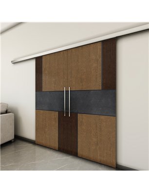 Holzschiebetür Slim-Line - Holz-Mix  Model 4027-3