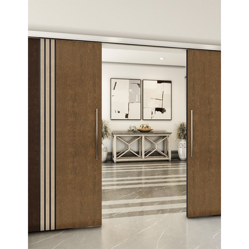 Holzschiebetür Slim-Line - Holz-Mix Model 4028 Holzschiebetür Slim-Line - Holz-Mix Model 4028