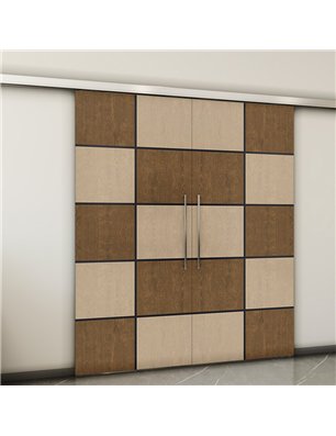Holzschiebetür Slim-Line - Holz-Mix  Model 4029-2