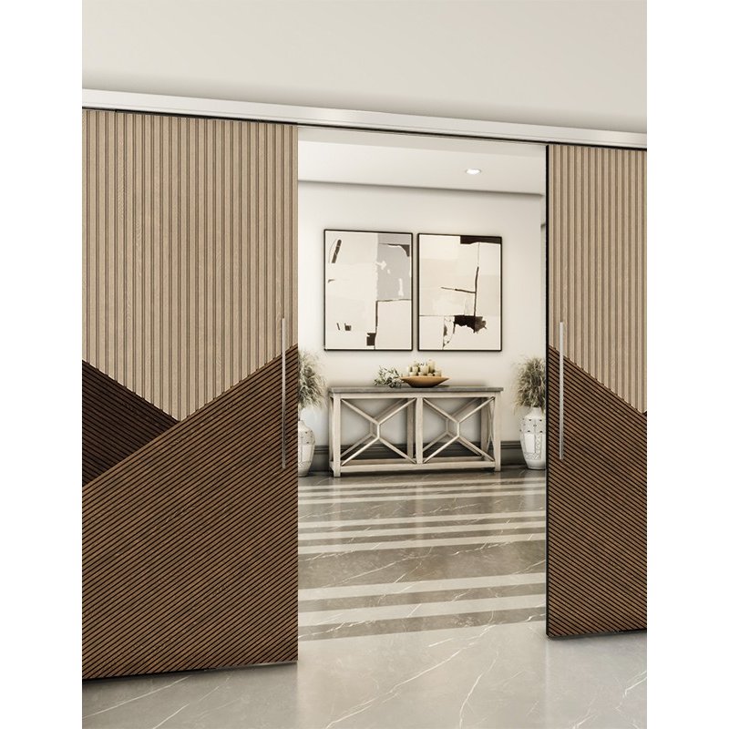 Holzschiebetür Slim-Line - Holz-Mix Model 4044 Holzschiebetür Slim-Line - Holz-Mix Model 4044