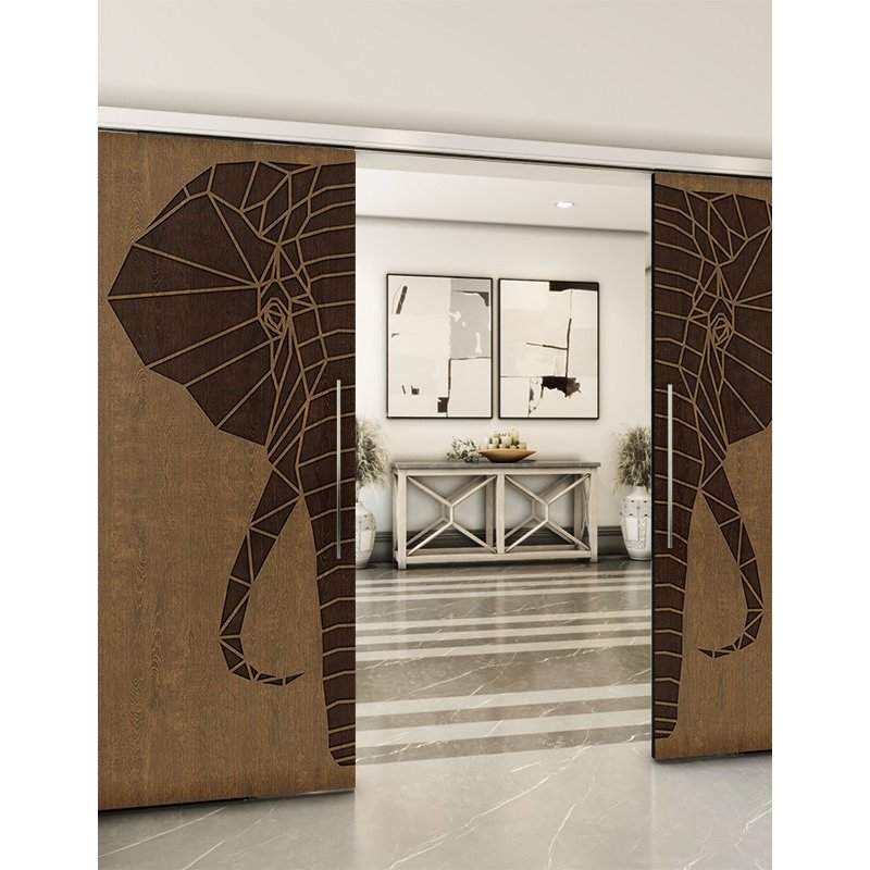 Holzschiebetür Slim-Line - Holz-Mix Model 4062 Holzschiebetür Slim-Line - Holz-Mix Model 4062