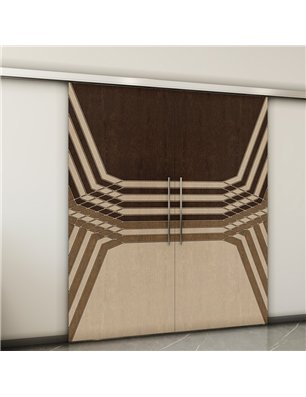 Holzschiebetür Slim-Line - Holz-Mix  Model 4085-2