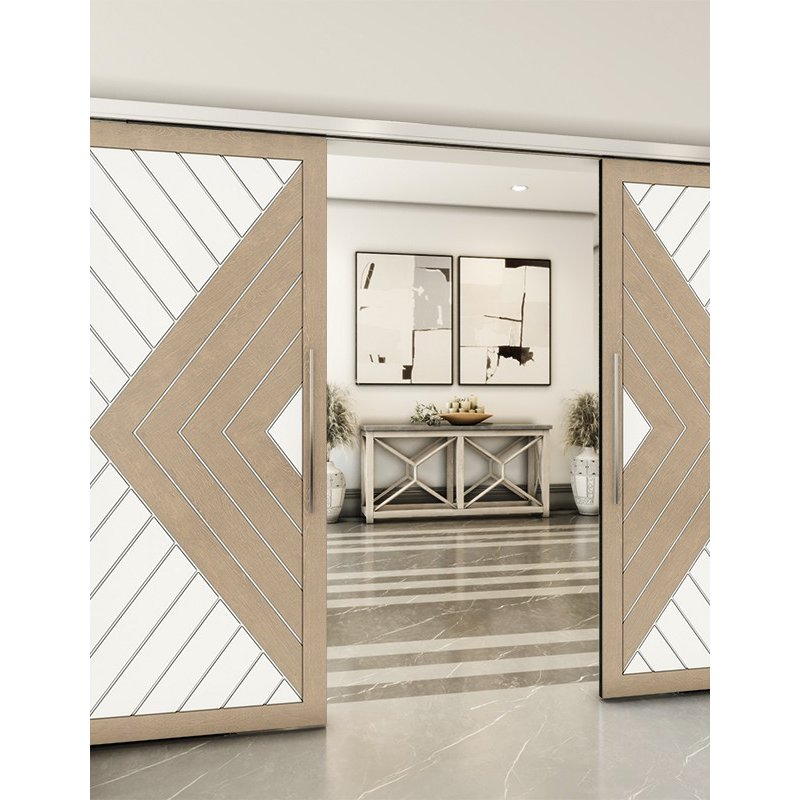 Holzschiebetür Slim-Line - Eiche und Weiss Model 4009 Holzschiebetür Slim-Line - Eiche und Weiss Model 4009