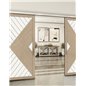 Holzschiebetür Slim-Line - Eiche und Weiss Model 4009 Holzschiebetür Slim-Line - Eiche und Weiss Model 4009