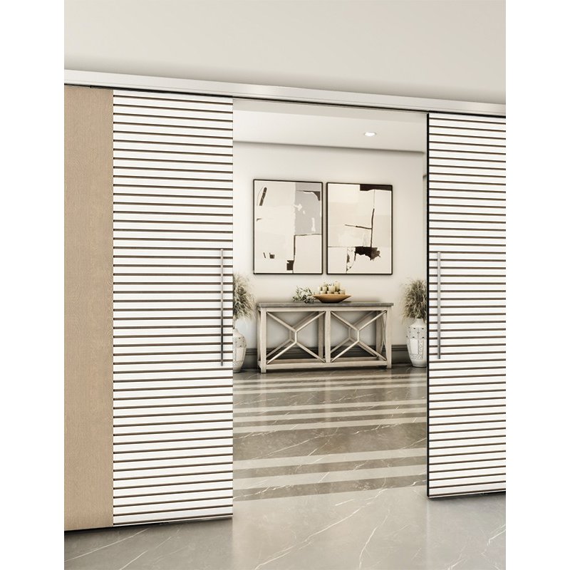 Holzschiebetür Slim-Line - Eiche und Weiss Model 4012 Holzschiebetür Slim-Line - Eiche und Weiss Model 4012