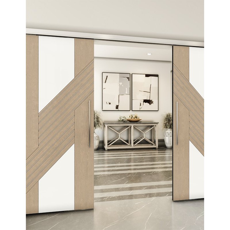 Holzschiebetür Slim-Line - Eiche und Weiss Model 4019 Holzschiebetür Slim-Line - Eiche und Weiss Model 4019