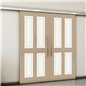 Holzschiebetür Slim-Line - Eiche und Weiss Model 4022 Holzschiebetür Slim-Line - Eiche und Weiss Model 4022