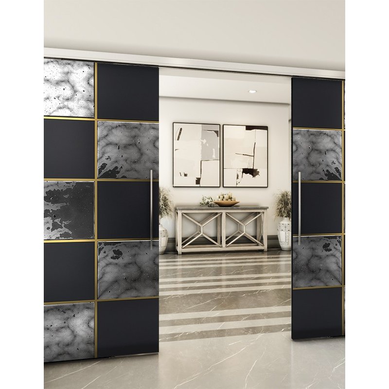 Holzschiebetür Slim-Line - Hell - Dunkel-Mix Model 4029 Holzschiebetür Slim-Line - Hell - Dunkel-Mix Model 4029