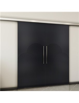 Holzschiebetür Slim-Line - Schwarz  Model 4057-2