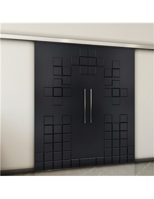 Holzschiebetür Slim-Line - Schwarz  Model 4081-2