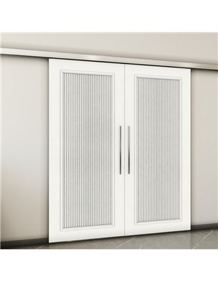 Holzschiebetür Slim-Line - Weiss  Model 4005-2