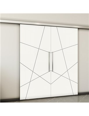 Holzschiebetür Slim-Line - Weiss  Model 4011-2