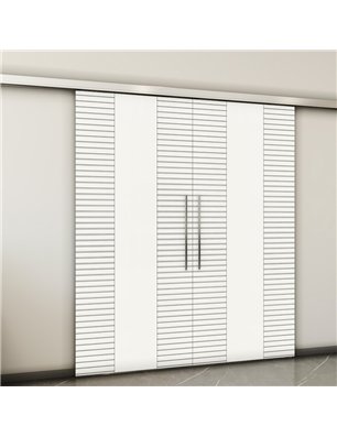 Holzschiebetür Slim-Line - Weiss  Model 4013-2