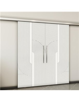 Holzschiebetür Slim-Line - Weiss  Model 4040-2