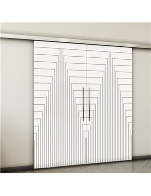 Holzschiebetür Slim-Line - Weiss  Model 4052-2