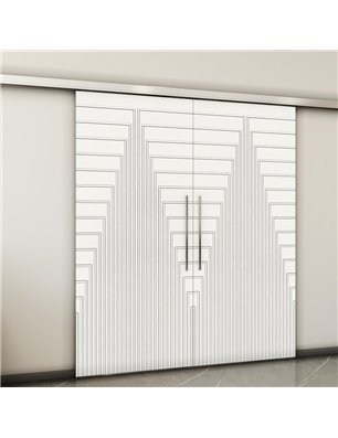 Holzschiebetür Slim-Line - Weiss  Model 4053-2