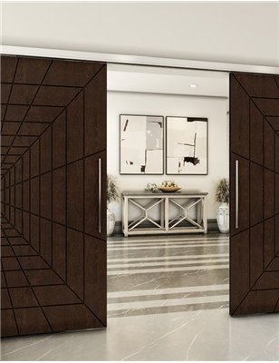 Holzschiebetür Slim-Line - Wenge Model 4034