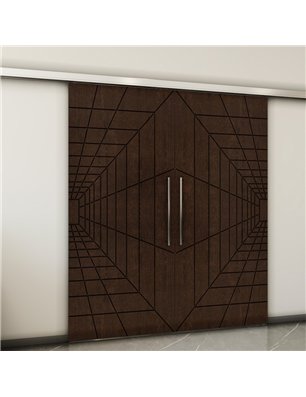 Holzschiebetür Slim-Line - Wenge  Model 4034-2