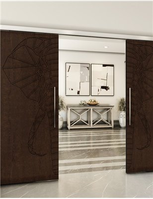 Holzschiebetür Slim-Line - Wenge Model 4062